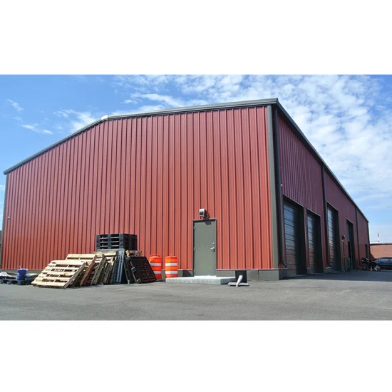 Steel Frame Warehouse Garage with Orverhead Crane